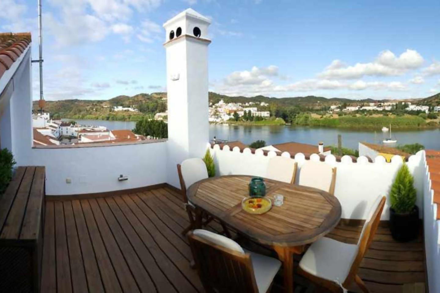 Casa rural La Rabá Terraza con increíbles vistas Sanlúcar de Guadiana Esterno foto